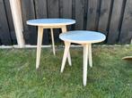 Licht grijze salontafeltjes, Ophalen, Minder dan 50 cm, Gebruikt, Rond