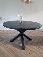 Ronde Houten Eettafel, Ophalen, Eikenhout, Rond, Zo goed als nieuw