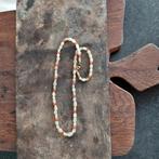 antieke parelmoer rijstkralen met bloedkoraal,exclusiedouble, Sieraden, Tassen en Uiterlijk, Antieke sieraden, Ophalen of Verzenden