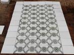 101hx92br Set antieke tegels, 36 groen decor, 24 effen, Antiek en Kunst, Antiek | Wandborden en Tegels, Ophalen