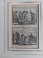 Prent de ridder Hofstad Vleuten en kerk en regthuis Vleuten, Ophalen of Verzenden, Zo goed als nieuw, Voor 1940, Prent