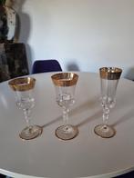 Kristallen Glasservies 18-delig met Goudrand, Ophalen of Verzenden