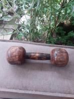 Vintage Houten Dumbbell brocante curiosa antiek, Sport en Fitness, Ophalen of Verzenden