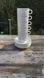 Stapelbare kop en schotels Villeroy en Boch wit, Ophalen of Verzenden, Zo goed als nieuw, Porselein, Kop en/of schotel