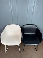 5 Muuto Fiber design sledestoelen met armleuning, Wit, Ophalen of Verzenden, Zo goed als nieuw, Muuto