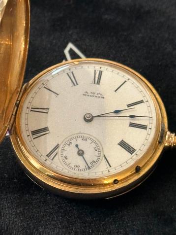 18k zakhorloge A.W co Waltham 