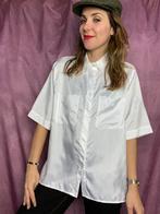 Vintage blouse/shirt - korte mouwen -XL/42 of oversized, Wit, Maat 42/44 (L), Hippie galore, Ophalen of Verzenden