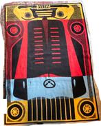 Vintage acryl velours deken 1,45cm x 203cm auto print, Huis en Inrichting, Ophalen, Gebruikt