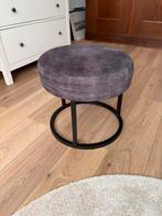 Poef donker grijs, Ophalen, 50 tot 100 cm, Rond, Zo goed als nieuw