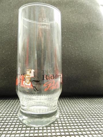Bierglas de Ridder 0.25 CL. Uniek met Oude Ridder Logo. beschikbaar voor biedingen