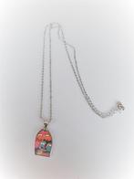 Ketting Faces met hanger emaille 925 zilver, Ophalen, Met hanger, Nieuw, Roze