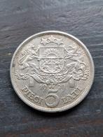 5 lati 1929 Letland zilver, Ophalen of Verzenden, Overige landen, Zilver