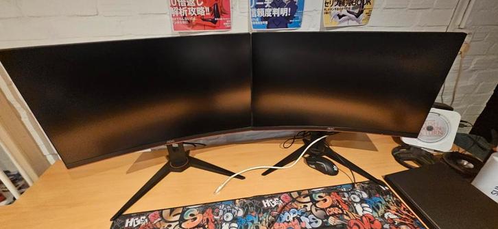 AOC C24G1 24 inch Gaming Monitor - Curved, Computers en Software, Monitoren, Gebruikt, 101 t/m 150 Hz, DisplayPort, HDMI, Gaming