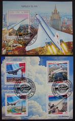 - 412 - 2 Blokken met Vliegtuigen., Verzenden, Gestempeld, Vliegtuigen