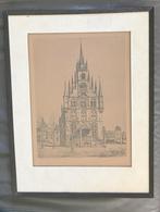 Marius Janssen: Gouda stadhuis, Antiek en Kunst, Kunst | Etsen en Gravures, Ophalen