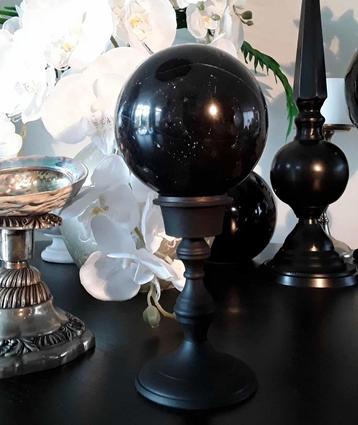 Sublieme zwart marmeren bol / bal 105 mm beschikbaar voor biedingen