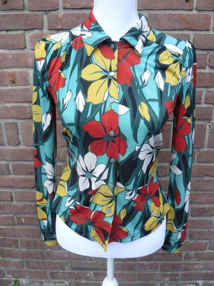 Vrolijke King Louie blouse maat S., Kleding | Dames, Blouses en Tunieken, Zo goed als nieuw, Maat 36 (S), Overige kleuren, Ophalen of Verzenden
