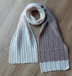 NIEUW! handgemaakt gehaakte sjaal, room wit beige 200x30cm, Handgemaakt, Ophalen of Verzenden, Nieuw, Sjaal