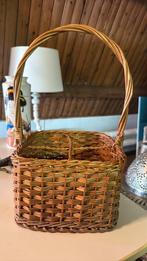 Vintage retro flessenmand flessen mand riet rotan, Ophalen of Verzenden, Gebruikt