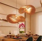 Nieuw! Eettafel Hanglamp Riet Bamboe Vintage Retro, Ophalen of Verzenden, Nieuw