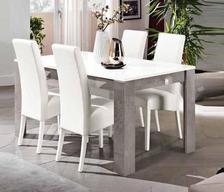 Eettafel Mona Hoogglans wit marmer -AANBIEDING-Op voorraad, Huis en Inrichting, Tafels | Eettafels, Nieuw, 50 tot 100 cm, 150 tot 200 cm