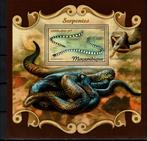 moambique 2018 pf blok slangen snakes reptielen reptiles 2, Ophalen of Verzenden, Postfris, Dier of Natuur