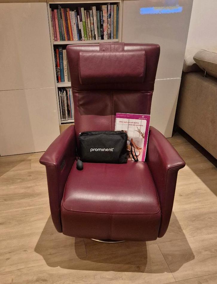 Prominent Relax Fauteuil leer draaibaar Sta Op Stoel, Huis en Inrichting, Fauteuils, Zo goed als nieuw, Leer, 50 tot 75 cm, Minder dan 75 cm