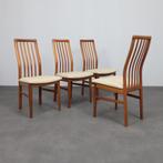 4x Dining Chairs Kai Kristiansen Schou Andersens Denmark 70s, Ophalen, Gebruikt, Vier, Stof