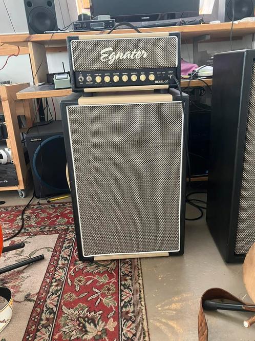 Egnater rebel 20 head met cabinet., Muziek en Instrumenten, Versterkers | Bas en Gitaar, Minder dan 50 watt, Ophalen
