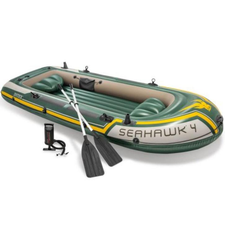 Intex Seahawk 4 Set - Vierpersoons opblaasboot, Watersport en Boten, Kano's, Nieuw, Overige typen, Drie personen of meer, Opblaasbaar