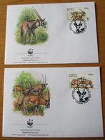 Oost-Afrikaanse Spiesbok, WWF serie FDC's Eritrea, 1996, Verzenden, Gestempeld, Dier of Natuur