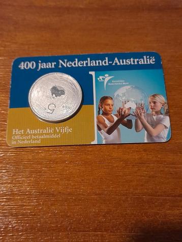 Zilveren Coincard 400 Jaar NL-Australië beschikbaar voor biedingen