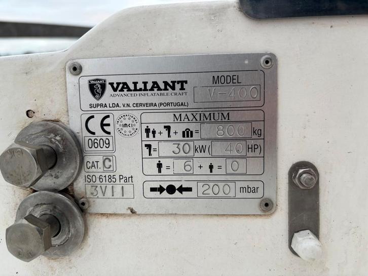 Valiant V-400 rib rubberboot, Watersport en Boten, Bootonderdelen, Overige typen, Motorboot, Ophalen
