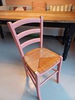 Brocante Eetkamerstoel met Riet Zitting, Huis en Inrichting, Stoelen, Gebruikt, Overige kleuren, Eén, Brocante