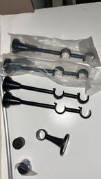 Gordijnroede Steunen - Zwart, Huis en Inrichting, Minder dan 50 cm, Zwart, Ophalen of Verzenden, Zo goed als nieuw