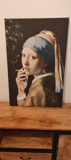 Meisje met parel en peuk.  60x90, Huis en Inrichting, Woonaccessoires | Schilderijen, Tekeningen en Foto's, Ophalen, Zo goed als nieuw