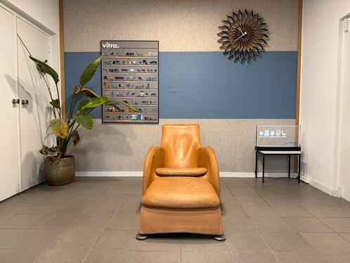Montis | van den Berg | Loge Fauteuil | Cognac Leder | 1x, Huis en Inrichting, Fauteuils, Gebruikt, Leer, Metaal, 75 tot 100 cm
