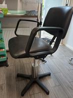 Kappersstoel - Zwart - In hoogte verstelbaar, Gebruikt, Zwart, Metaal, Ophalen of Verzenden