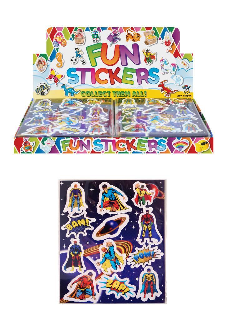 Partij stickervellen superhelden, Diversen, Rommelmarktspullen, Nieuw, Ophalen of Verzenden
