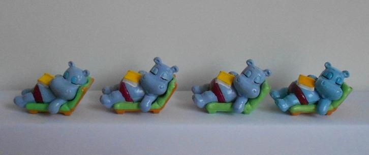 4x Happy Hippo's = Träumer T. = Kindersurprise/Ferrero 1koop, Verzamelen, Verrassingseieren, Zo goed als nieuw, Overige typen