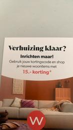 Wehkamp korting, Tickets en Kaartjes, Kortingen en Cadeaubonnen, Eén persoon, Kortingsbon, Warenhuis- of Winkelbon
