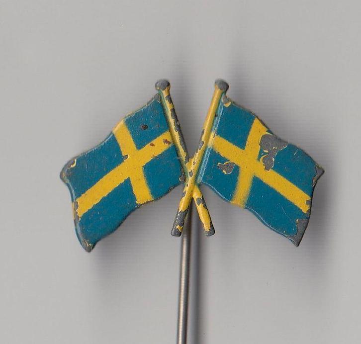 Zweden Vlaggen speldje, Verzamelen, Speldjes, Pins en Buttons, Gebruikt, Speldje of Pin, Overige onderwerpen, Ophalen of Verzenden