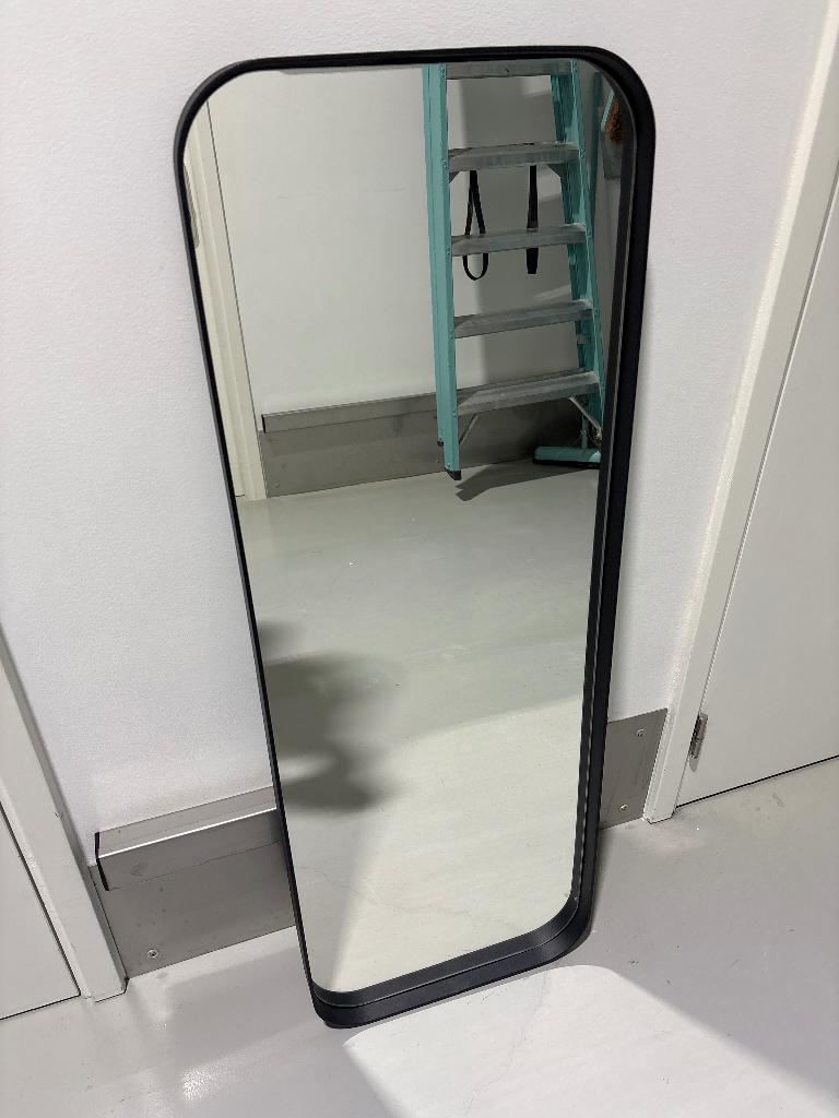 WOOOD Doutzen Spiegel - Metaal - Zwart - 110x40x5, Dtrendingshop@gmail.com, Minder dan 50 cm, 100 tot 150 cm, Nieuw