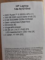 laptop HP 14s-fq1210nd, Computers en Software, Windows Laptops, Ophalen, 256 GB, Qwerty, AMD Ryzen 5 5600H with Radeon Graphics