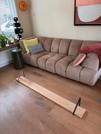 Rustieke houten  wandplank met houders., Ophalen, Zo goed als nieuw