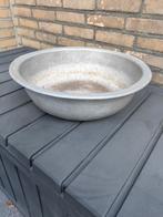 Zinken Schaal/Bloembak!, Tuin en Terras, Gebruikt, Rond, Ophalen of Verzenden, Metaal