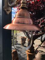 Buitenlamp geheel koper-glas, koperen wandlamp, Ophalen of Verzenden