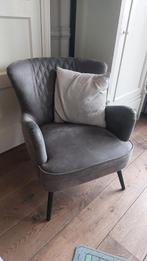Prachtige fauteuil, sober, landelijk, grijs loungestoel., Huis en Inrichting, Ophalen, Zo goed als nieuw, 75 tot 100 cm, 50 tot 75 cm