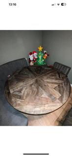 Eettafel Riviera Maison Driftwood, Ophalen, Gebruikt, 100 tot 150 cm, Rond