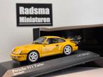 Porsche 911 Turbo - 1990 Yellow - 1:43 Minichamps, Auto, Ophalen of Verzenden, Zo goed als nieuw, MiniChamps